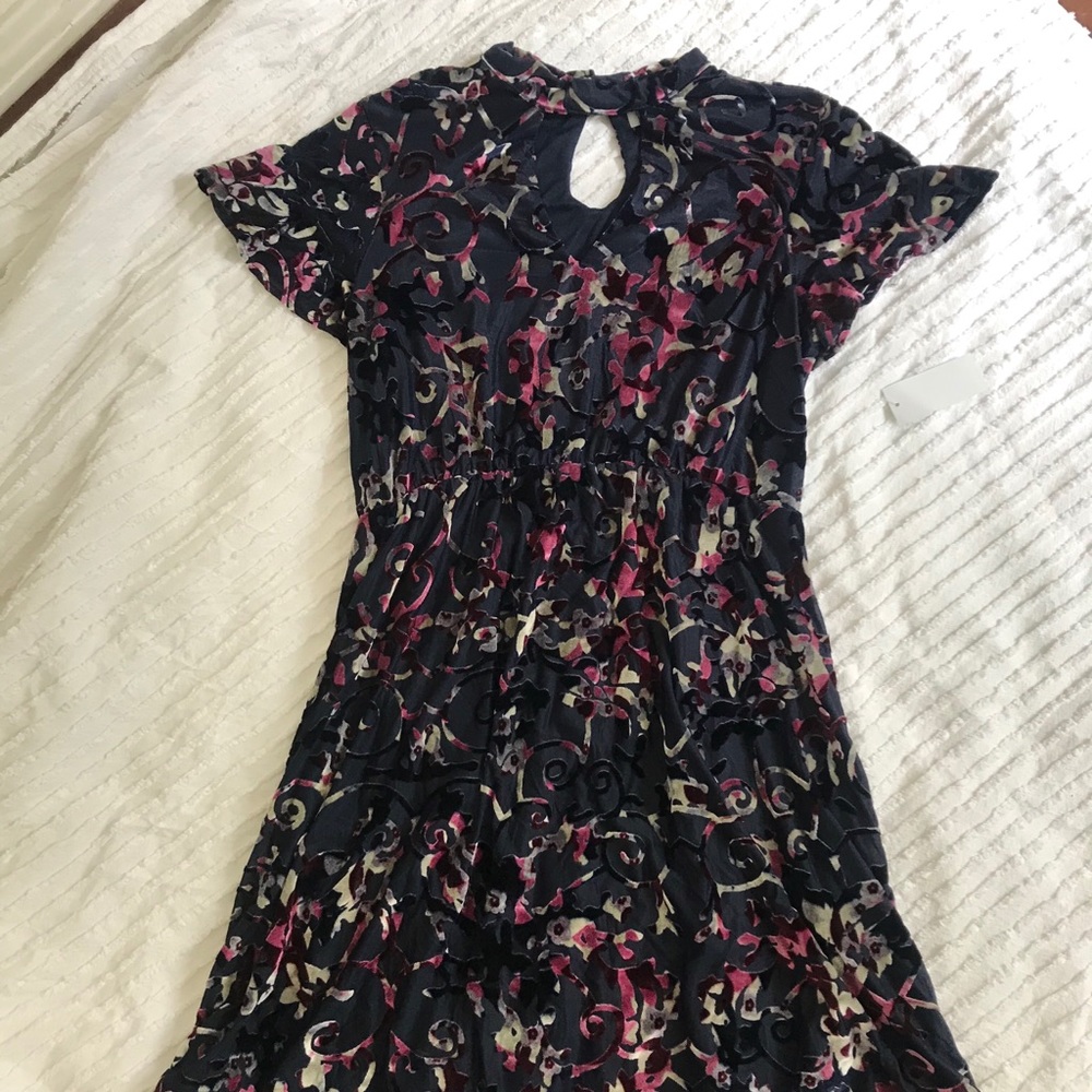 Dark navy velvet dress